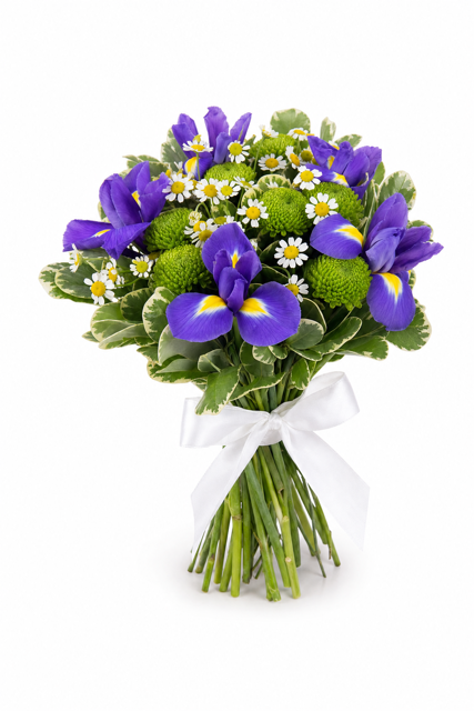 Buchet irisi si santini